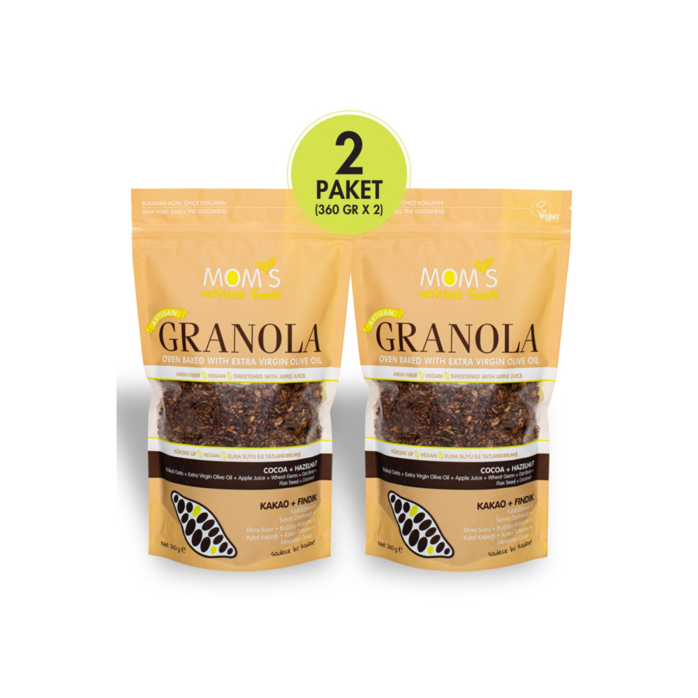 Moms Natural Foods 2li Kakao - Fındık Granola 360 G Kahvaltılık Gevrek Fiyatı