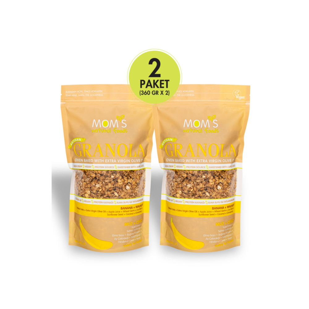 Moms Natural Foods 2li Muz - Ceviz Granola 360 G Kahvaltılık Gevrek Fiyatı