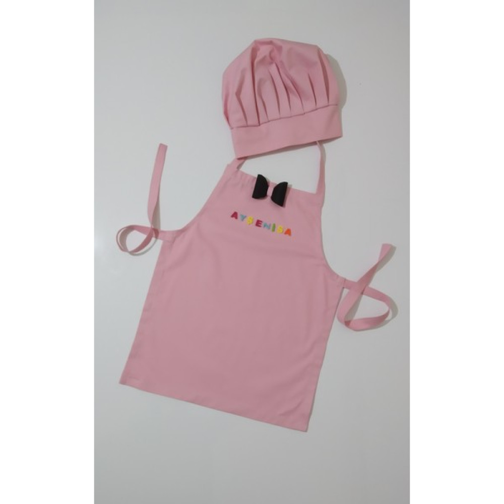 Momsandbabies Çocuk Mutfak Önlüğü Etkinlik Önlüğü Isme Özel - S - Pembe Mutfak Önlüğü Fiyatı