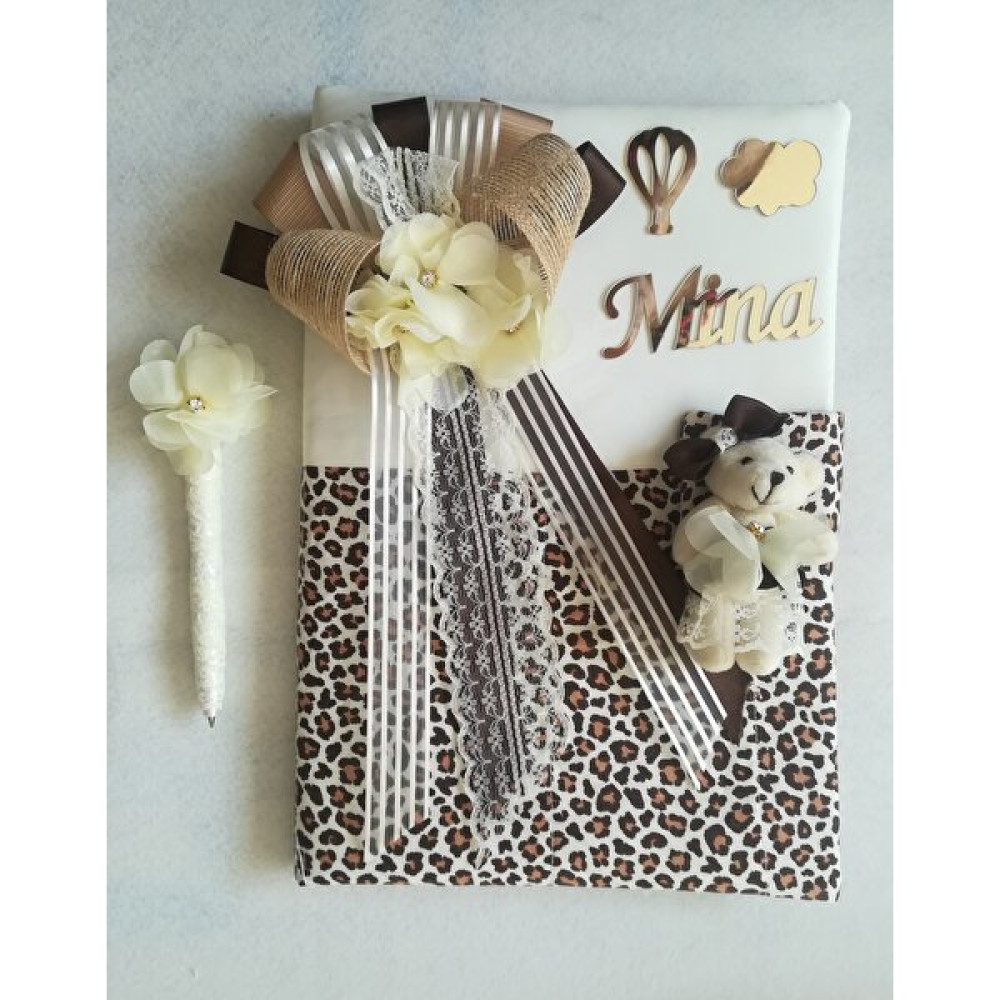Momsandbabies Leopar Desenli Anı Defteri Anne Günlüğü Anne, Bebek Fiyatı