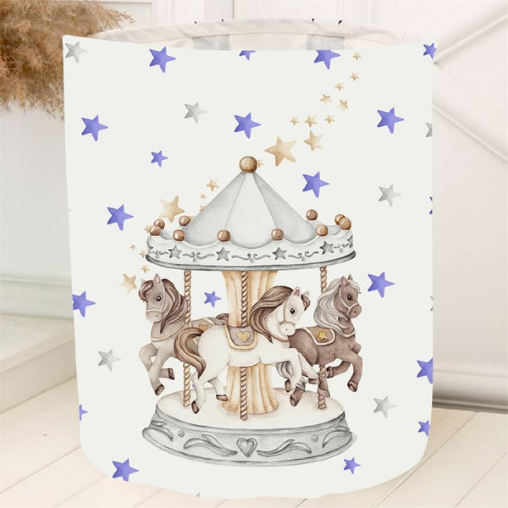 Momys Care Atlı Karınca Dönme Dolap Çok Amaçlı Oyuncak Saklama Kutusu 30x50 Cm - Beyaz Bebek Odası Tekstili Fiyatı