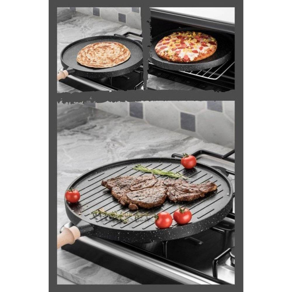 Mona Cookware Çift Taraflı Bazlama Gözleme Pizza Tavası Tavalar Fiyatı