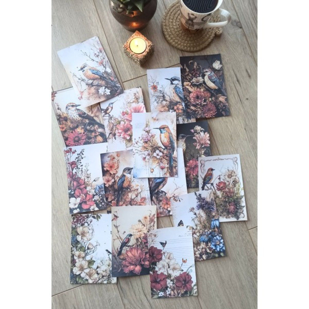 Mona Craftist 52 Adet Eskitme Vintage Scrapbook Kuş Temalı Scrapbook Kağıt Seti Bullet Journal Dekupaj Kağıdı Yardımcı Malzeme Fiyatı