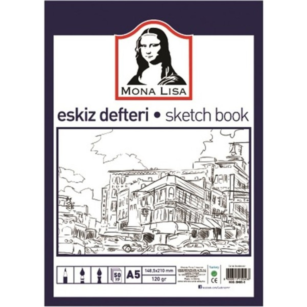 Mona lisa Eskiz Defteri A5 50 Yaprak Defter & Kağıt Ürünleri Fiyatı
