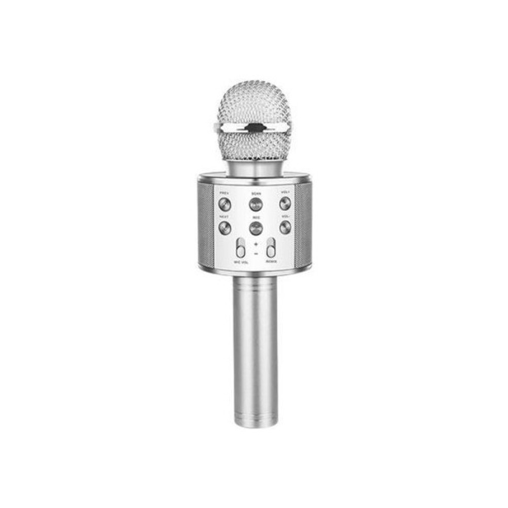 Monadm Kablosuz Karaoke Mikrafon Bluetooth MP3 Çalar Sd-Usb-Aux Girişli - Gümüş Müzik Aletleri Fiyatı