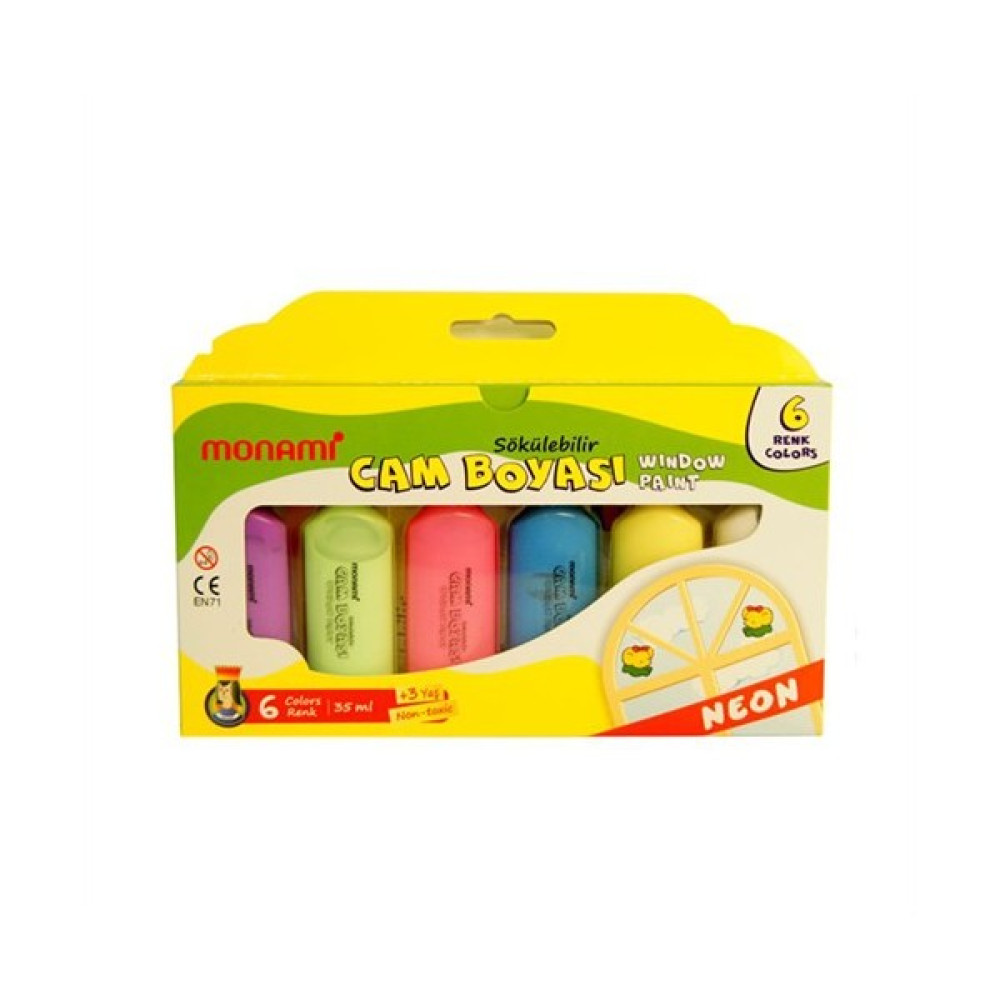 Monami Cam Boyası 6 Renk Neon Mcbn06 Sanatsal Malzemeler Fiyatı