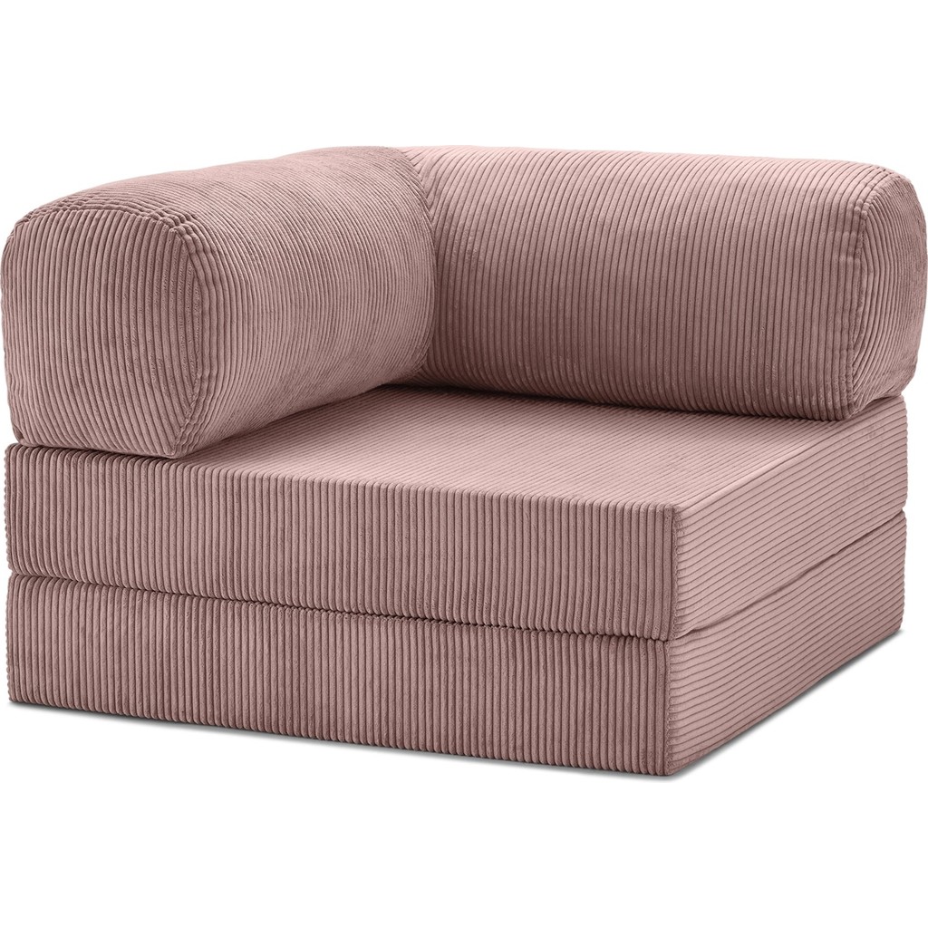 MONAMI Home Decor Modüler Köşe Minderi 100X100 Fitilli Kadife, Rahat, Dayanıklı, Çok Amaçlı Yer Minderi - 100 x 100 cm - Pembe Diğer Fiyatı