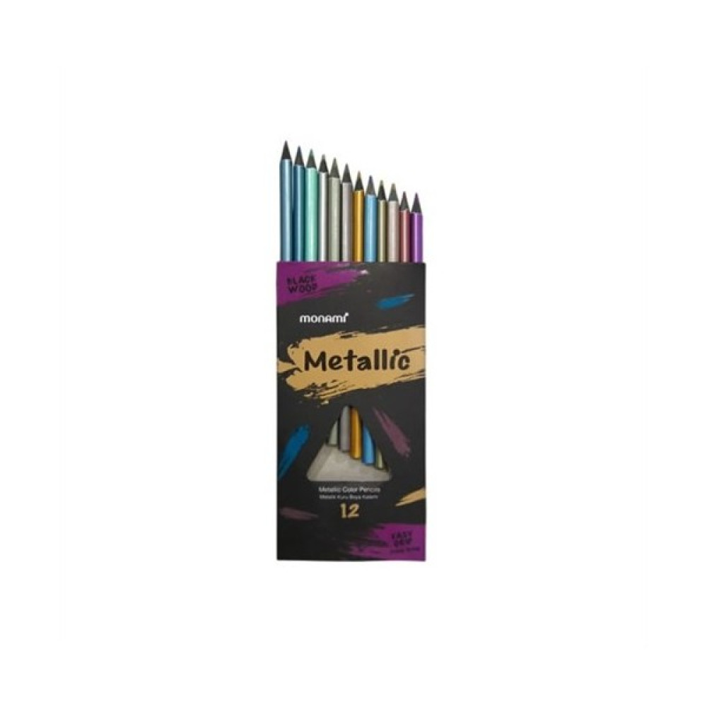 Monami Metalik Kuru Boya 12 Renk Mkb5102b12 Kuru Boya Kalemi Fiyatı