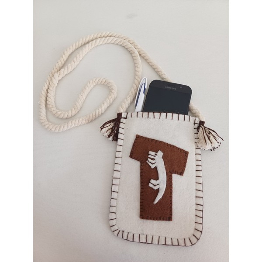 Monasima Göbeklitepe Figürlü Keçe Cep Telefon Çantası/çapraz Çanta/postacı Çantası/omuz Çantası Bayan Çanta ve Cüzdan Fiyatı
