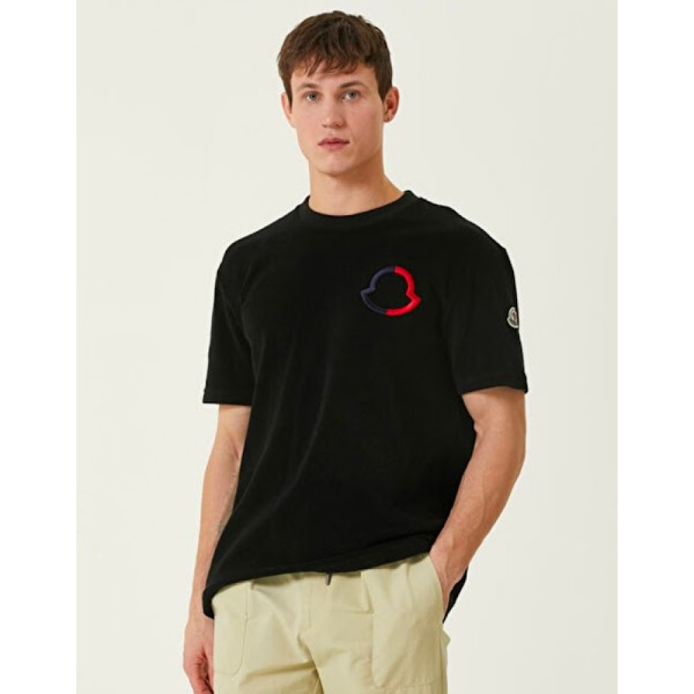 Moncler Siyah Logo Detaylı T-Shirt Erkek T-shirt Fiyatı