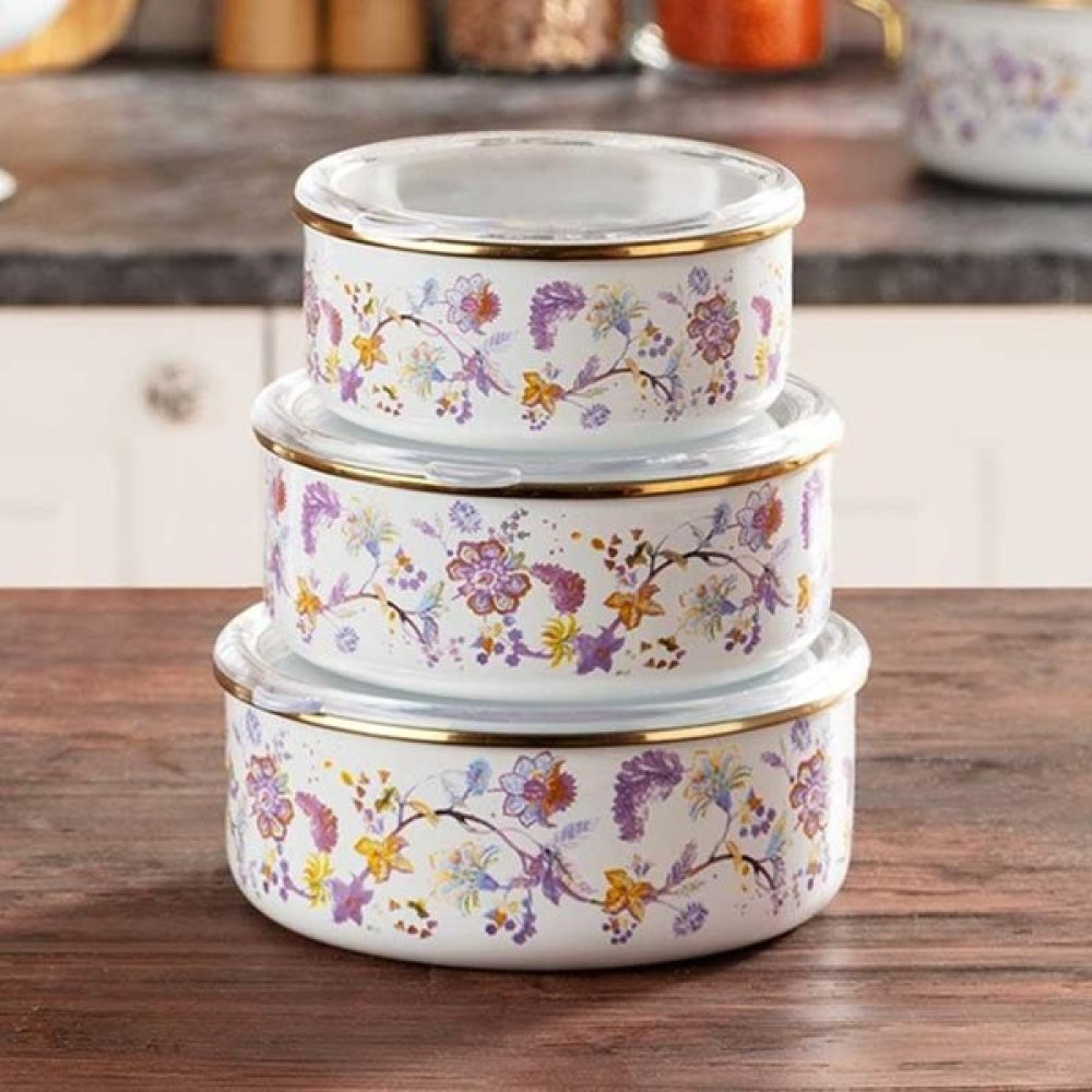 Mondecor Cordy 3'lü Emaye Saklama Kabı Saklama Kapları Fiyatı