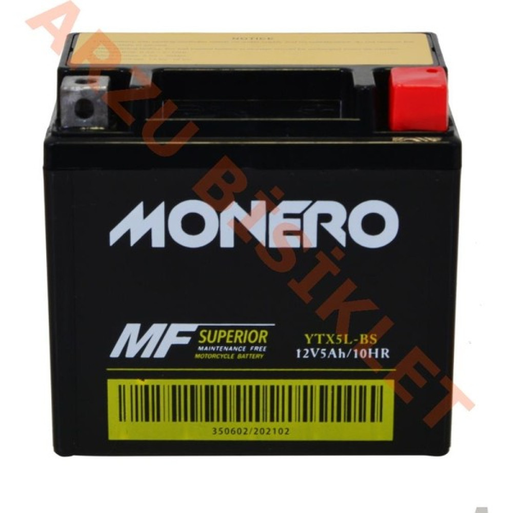 Monero 12V 5A Akü 100CC Sfc/ Kanuni Zebra / Yamaha Bws Uyumlu (Yeni) Akü Fiyatı