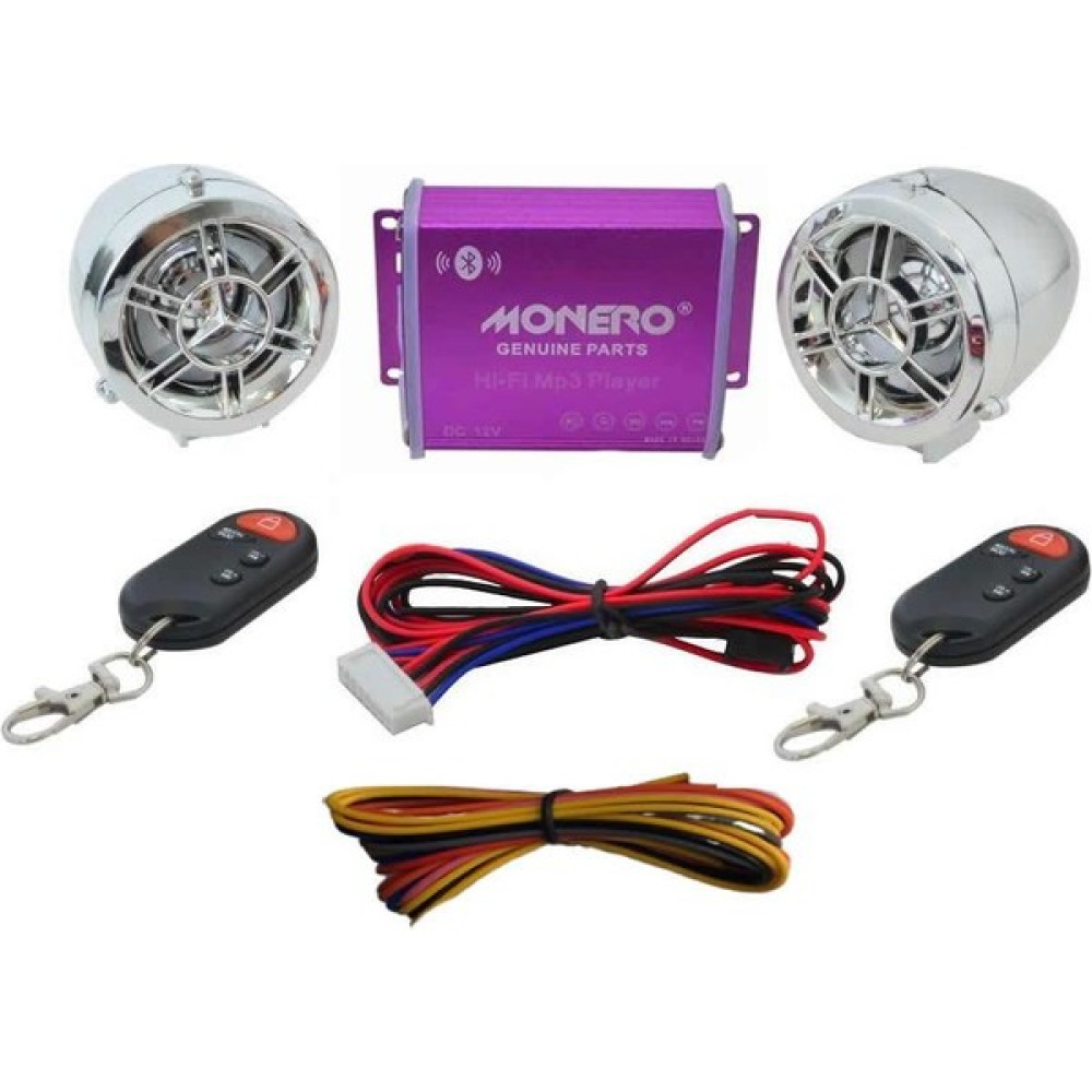 Monero Motosiklet Mp3 Player + Alarm Bluetooth Özellikli Nikel Motorsiklet Kilidi & Alarmı Fiyatı