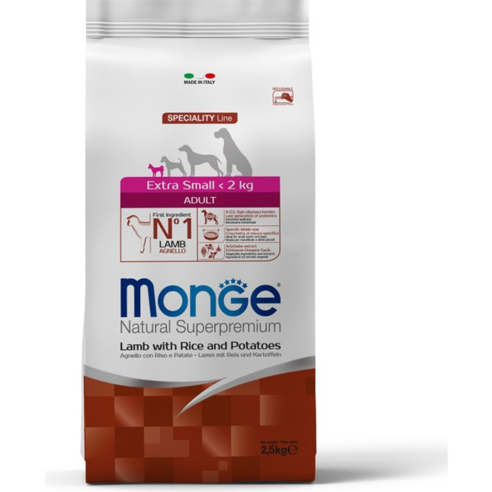 Monge Dog Extra Small Kuzu Etli Pirinçli ve Patatesli Küçük Irk Yetişkin Köpek Maması 2.5 kg Evcil Hayvan Ürünleri Fiyatı