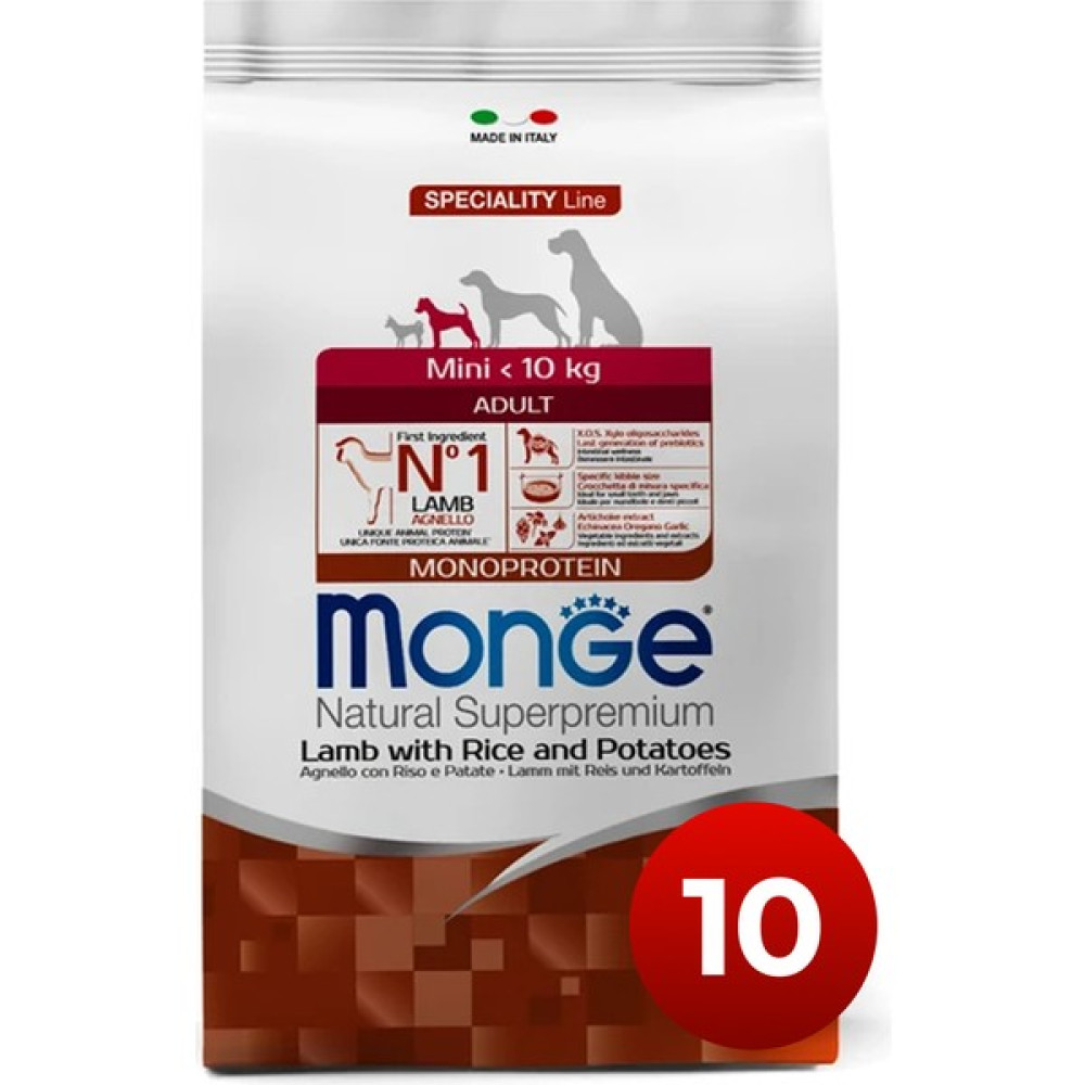 Monge Dog Speciality Mini Kuzu Etli Küçük Irk Yetişkin Köpek Maması 8 kg Avantajlı Paket Evcil Hayvan Ürünleri Fiyatı