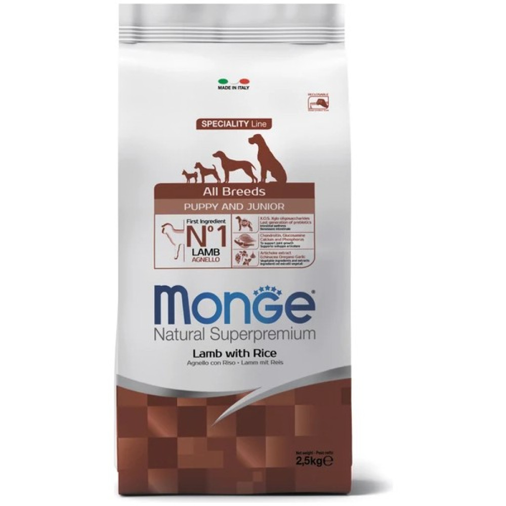 Monge Dog Speciality Puppy&Junior Kuzu Etli ve Pirinçli Tüm Irk Yavru Köpek Maması 2.5 kg Evcil Hayvan Ürünleri Fiyatı