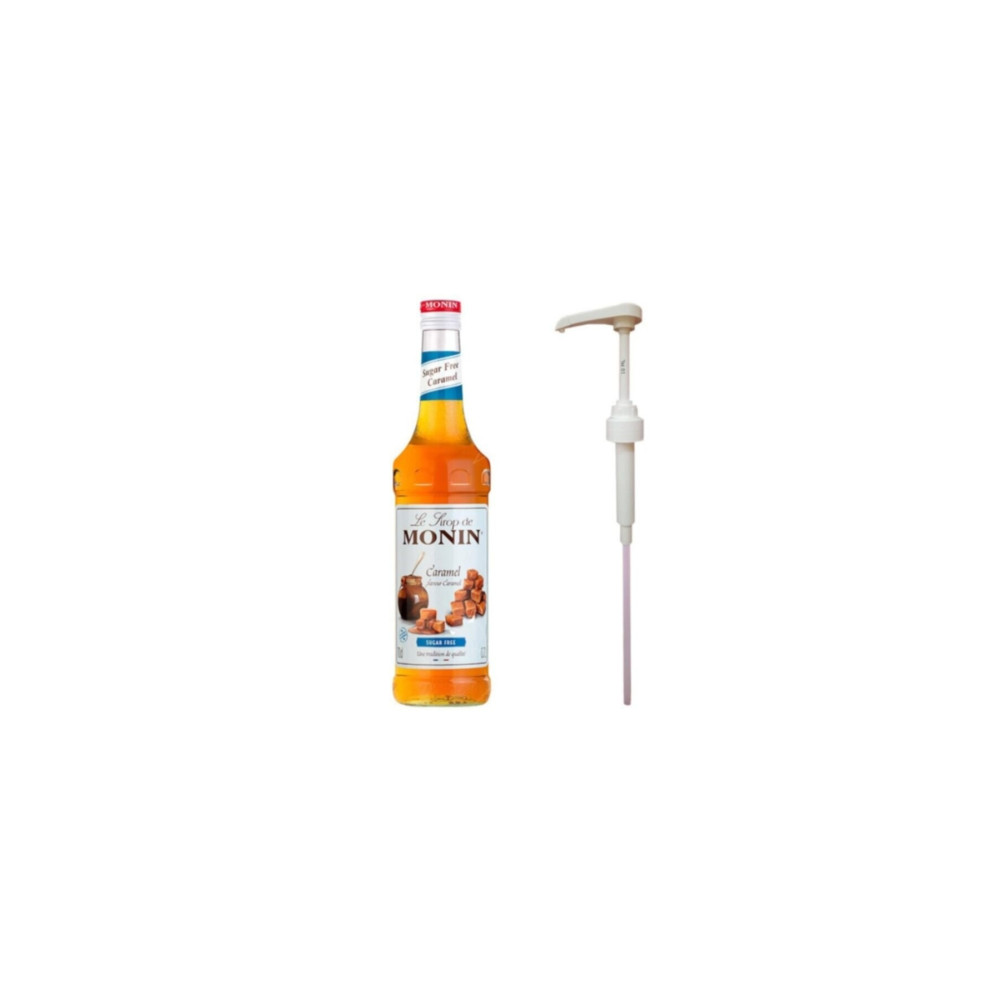 Monin Şekersiz Karamel Şurup 700 ml ve Şurup Pompası Kahve Fiyatı