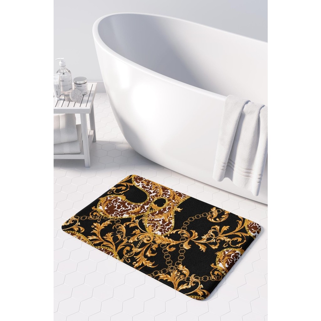 Monnhein Mikrofiber Banyo Paspası, Kaymaz Taban, Makinede Yıkanabilir, Banyo Halısı (50X80) - Siyah Araca Özel Paspaslar Fiyatı
