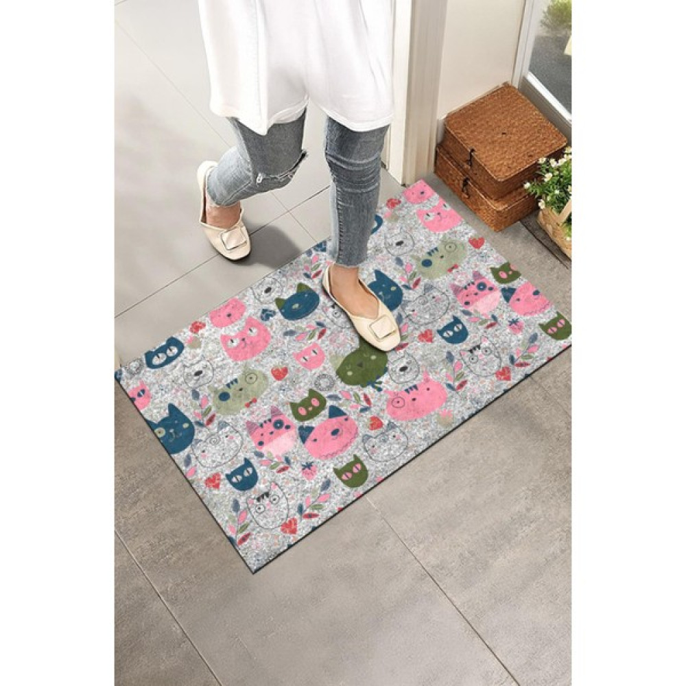 Monnhein Renkli Kedi Bahçesi Kapı Önü Paspası - 45 x 65 cm Evcil Hayvan Ürünleri Fiyatı