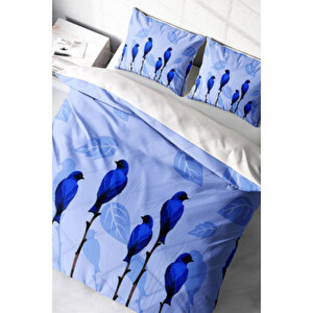 Monohome Blue Birds Naturel Çift Kişilik Nevresim Takımı Nevresim Takımı Fiyatı