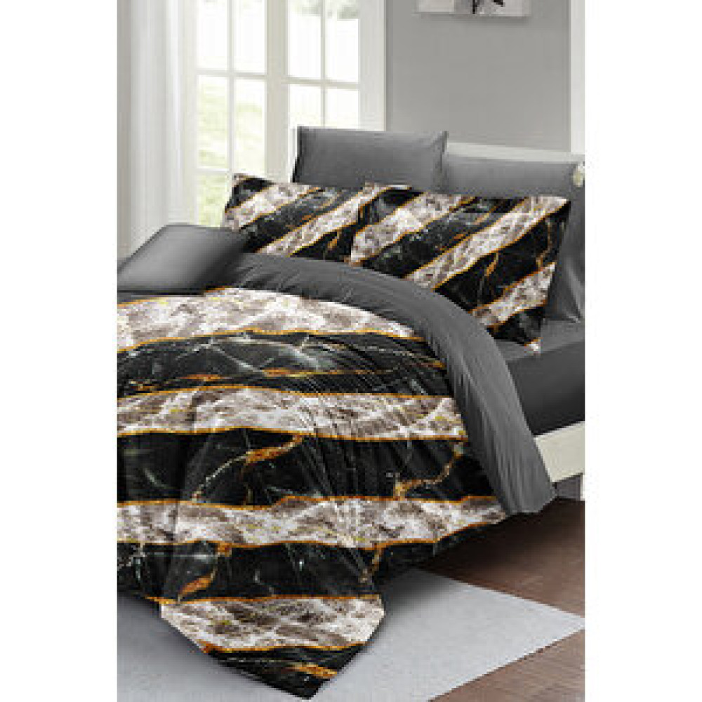 Monohome Nevresim Takımı Çift Kişilik 3d Pamuk Saten Zebra Marble Nevresim Takımı Fiyatı