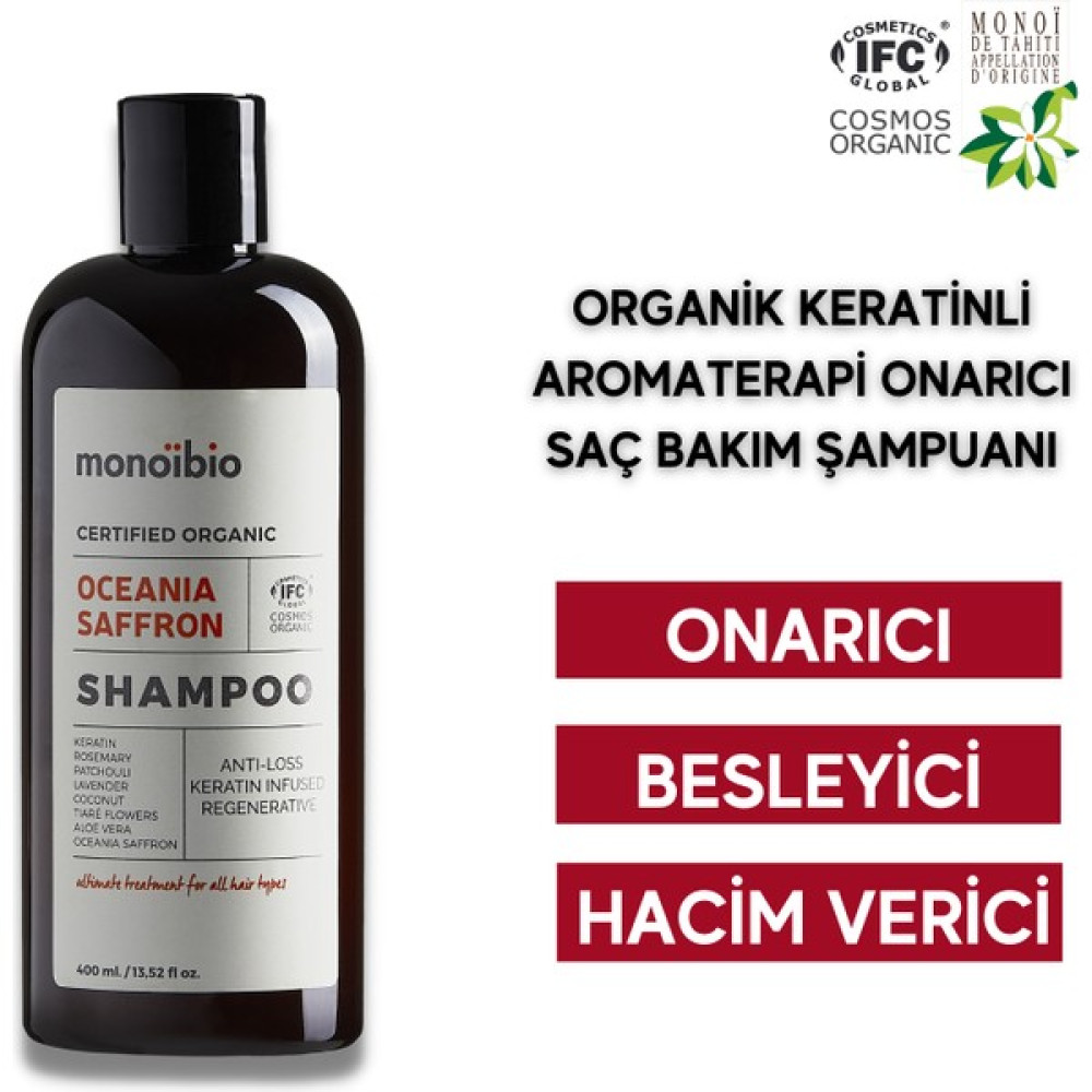 Monoibio Organik Onarıcı Saç Bakım Şampuanı - Yıpranmış Saçları Onarıcı Besleyici Dökülme Önleyici Organik Keratinli Şampuan 400 Ml Şampuan ve Saç Kremi Fiyatı