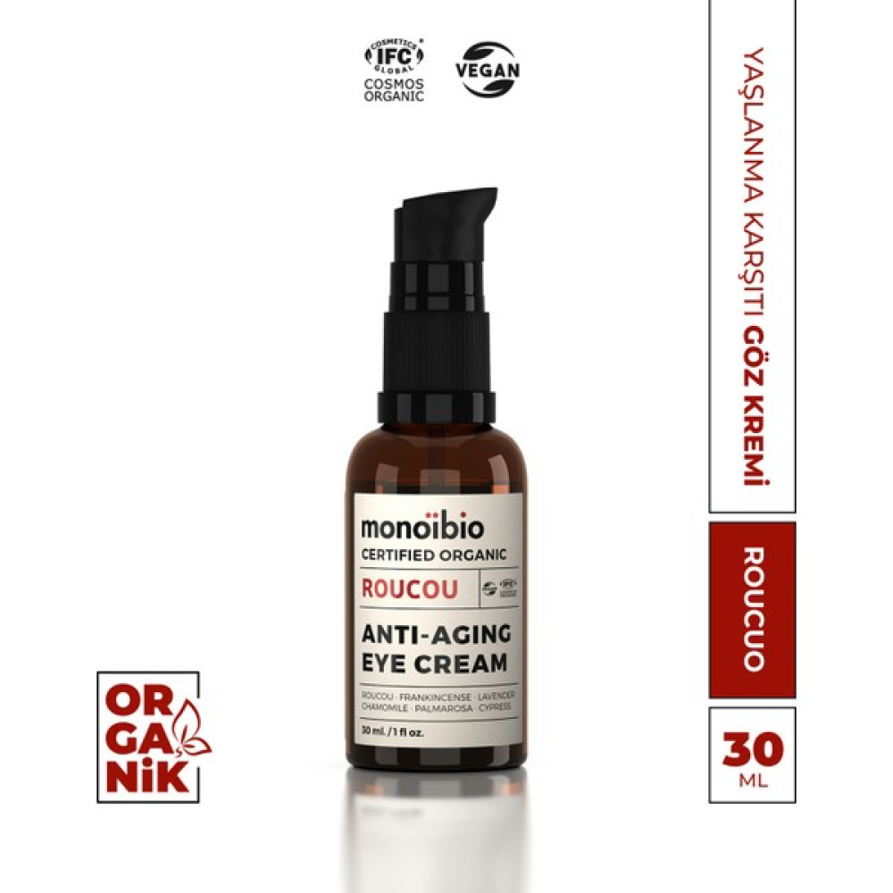 Monoibio Roucou Anti Aging Göz Çevresi Kremi - Göz Altı Torbası Göz Altı Morluğu Kazayağı Kremi 30 ml Göz Kremi Fiyatı