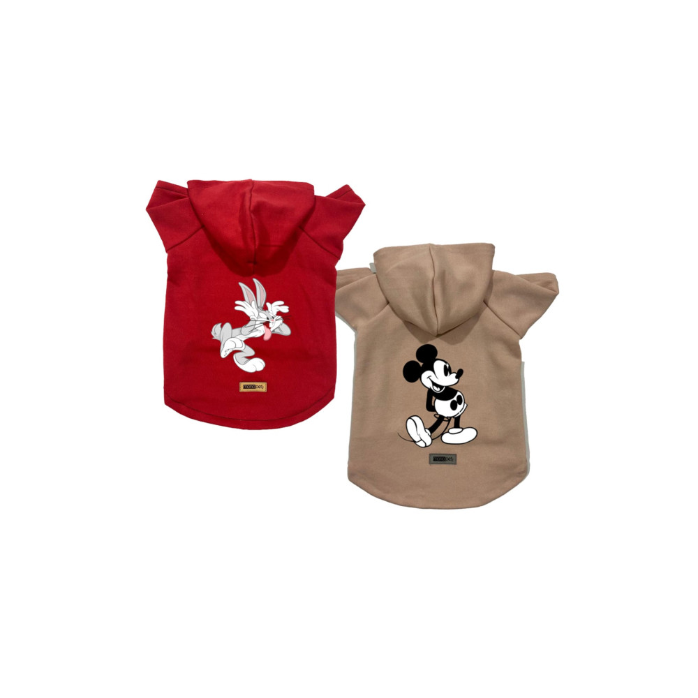 Monopetz Kapişonlu Polar Sweatshirt Köpek Ve Kedi Kıyafeti & Elbisesi - Buggs & Mickey 2li Fırsat Paketi M Beden Evcil Hayvan Ürünleri Fiyatı