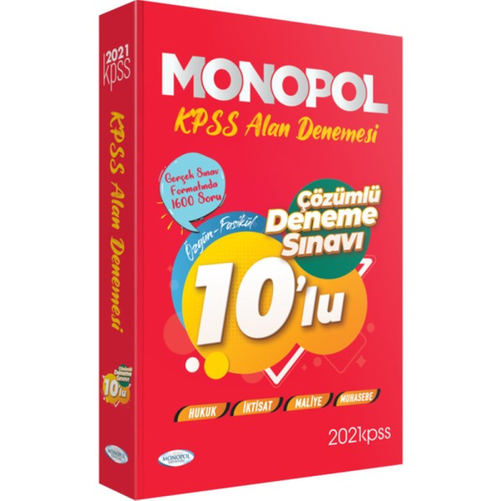 Monopol Yayınları 2021 KPSS-A Tamamı Çözümlü Fasikül 10 Deneme Sınavı Ders Sınav Kitapları Fiyatı