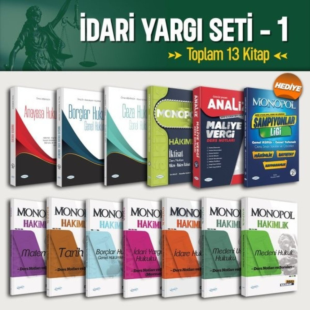 Monopol Yayınları 2023 Idari Yargı Hâkimlik Seti -1 Eğitim Setleri Fiyatı