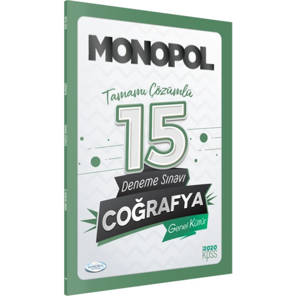 Monopol Yayınları KPSS 2020 Genel Kültür Coğrafya Çözümlü 15 Deneme Sınavı (Iadesizdir) Ders Sınav Kitapları Fiyatı