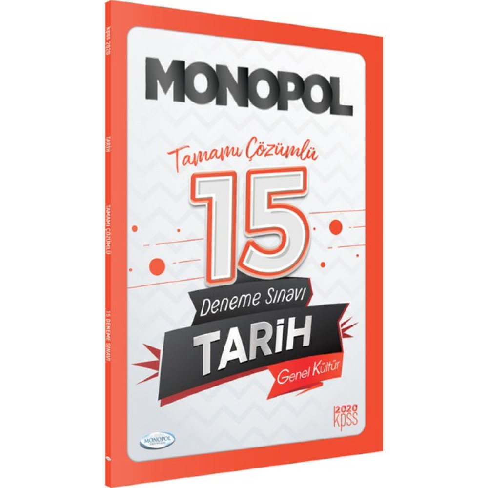 Monopol Yayınları KPSS 2020 Genel Kültür Tarih Çözümlü 15 Deneme Sınavı (Iadesizdir) Ders Sınav Kitapları Fiyatı