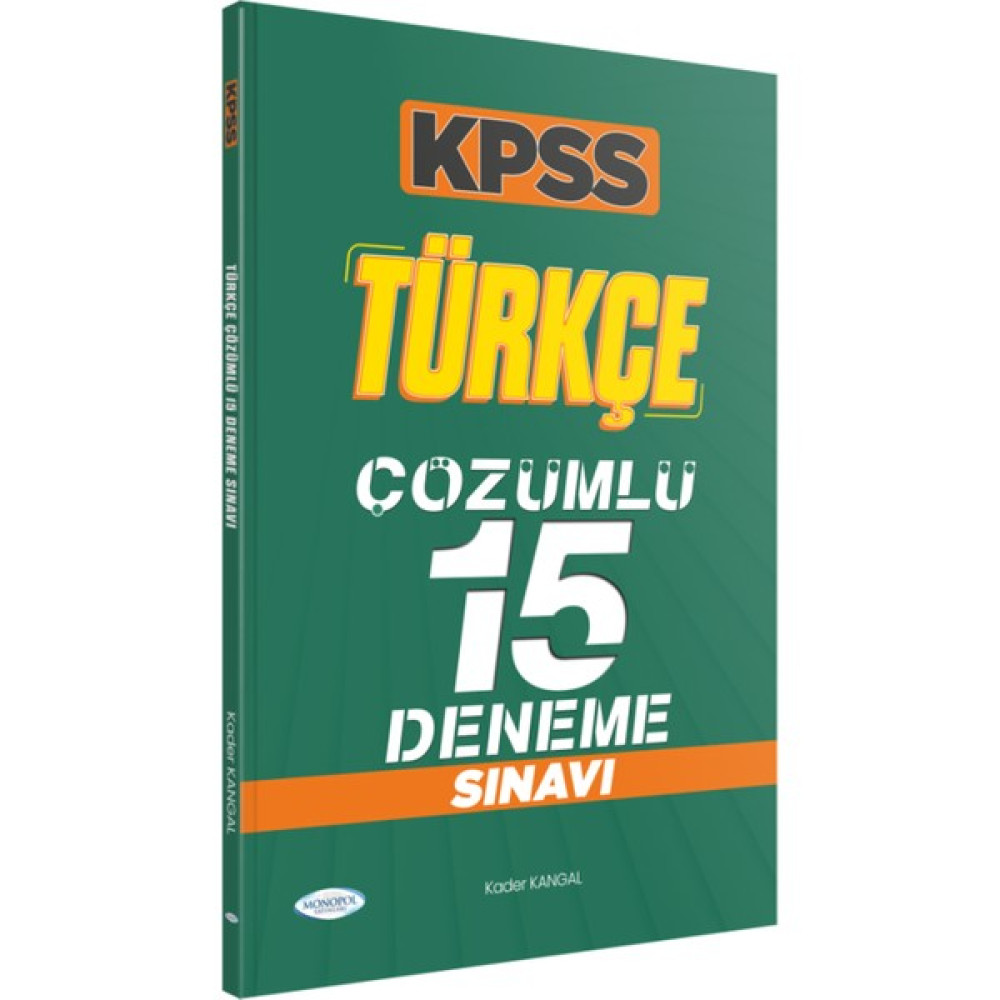 Monopol Yayınları KPSS Türkçe Çözümlü 15 Deneme Sınavı Monopol Yayınları Ders Sınav Kitapları Fiyatı