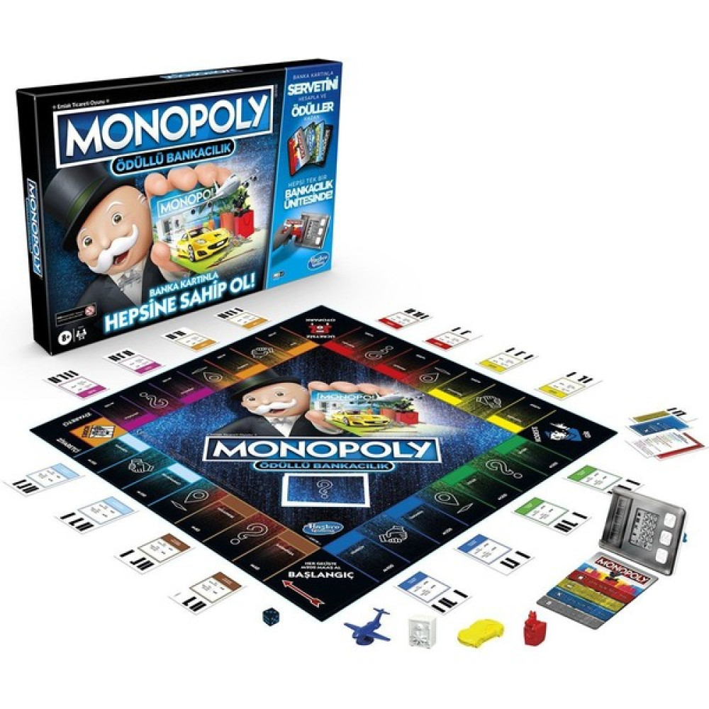 Monopoly E8978 Monopoly Ödüllü Bankacılık / +8 Yaş Oyun Takımları Fiyatı