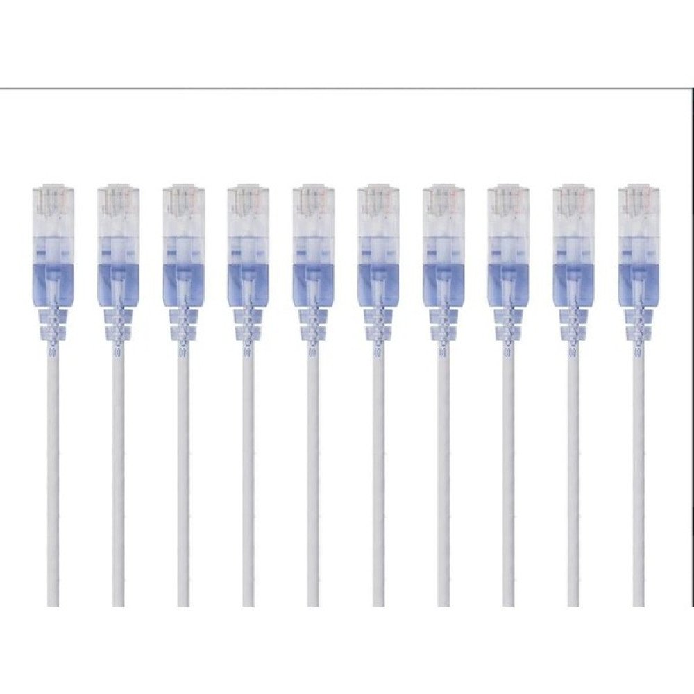 Monoprice Slimrun CAT6A Ethernet Kablosu - Snagless RJ45, Utp, Saf Çıplak Bakır Tel, 10 G, 30AWG, 5ft, Beyaz, 10'lu Paket Oto Boyaları Fiyatı