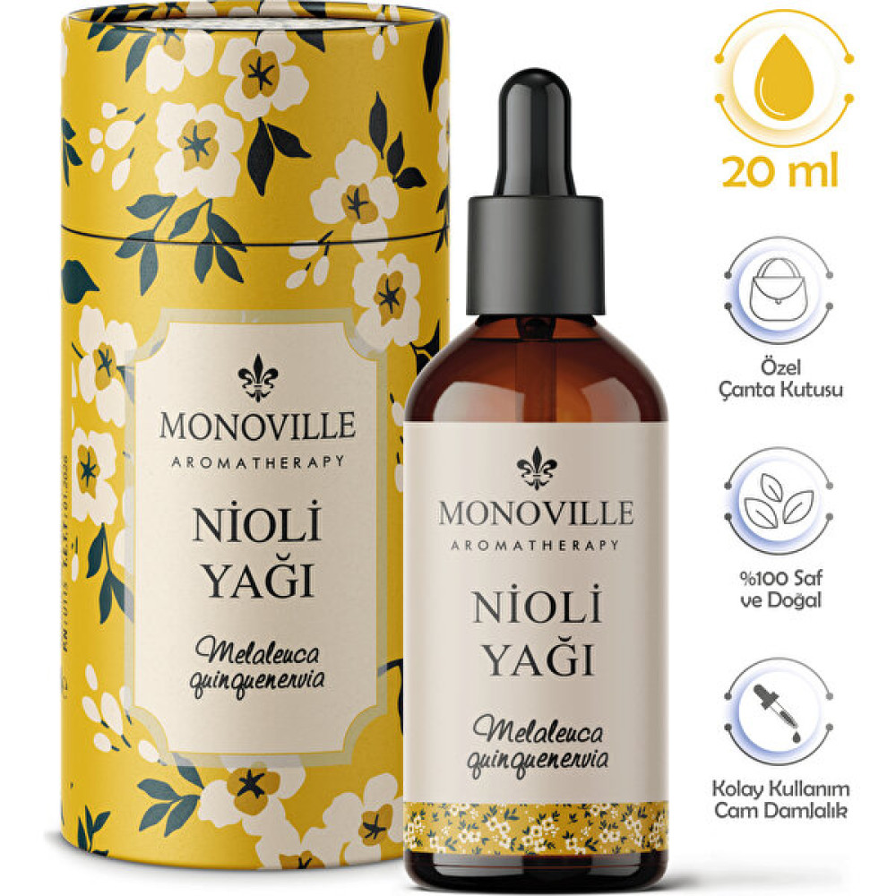 Monoville Nioli Uçucu Yağı Cam Damlalıklı Özel Kutusunda %100 Saf Ve Doğal 20 ml Nemlendiriciler Fiyatı