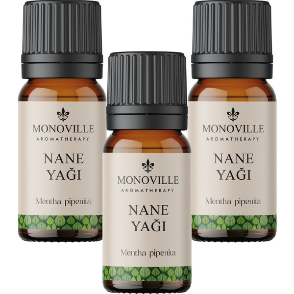 Monoville Tıbbi Nane Yağı 3'lü Set %100 Saf ve Doğal ( Peppermint Essential Oil ) 3x10 ml Nemlendiriciler Fiyatı