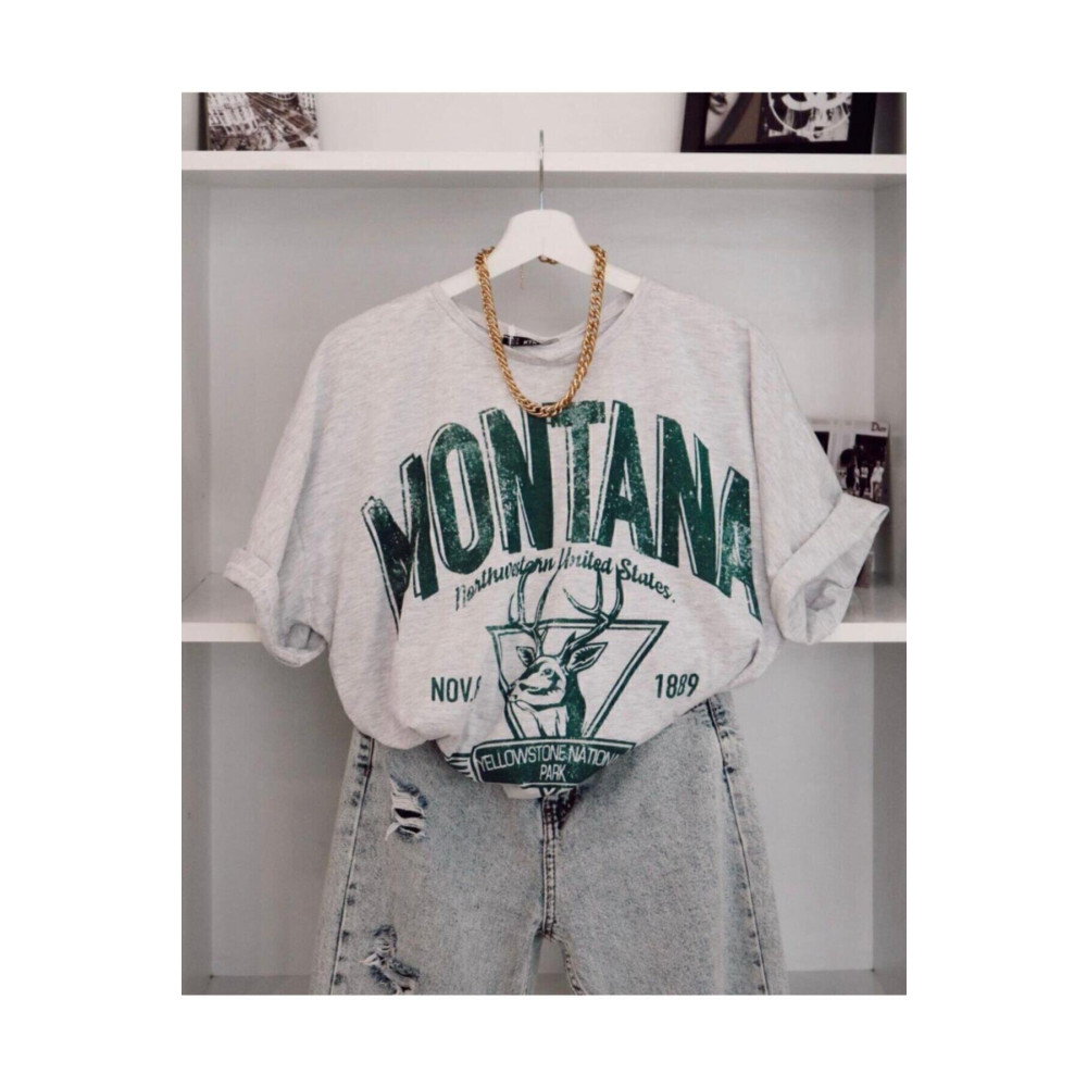 MONTANA Baskılı T-shirt Small Beden Bayan T-shirt Fiyatı