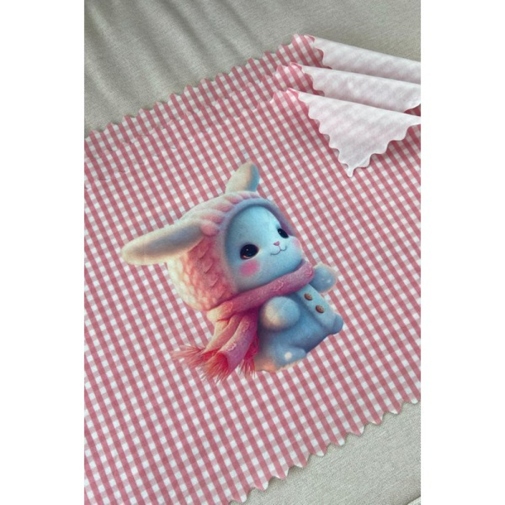 Montefair Yıkanabilir Karakterli Ilkokul ve Okul Öncesi Beslenme Örtüsü Beslenme Bezi 3 Adet 35 x 50 cm - Pembe - Beyaz Okul Malzemeleri Fiyatı