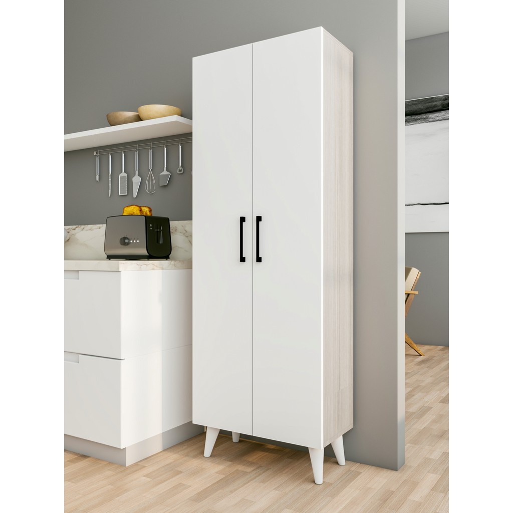 Montenero Cordoba Çok Amaçlı Dolap 2 Kapaklı 6 Raflı Sığ Derinlik Banyo Hol 60x170 Cm SSD / Solid State Drive Fiyatı