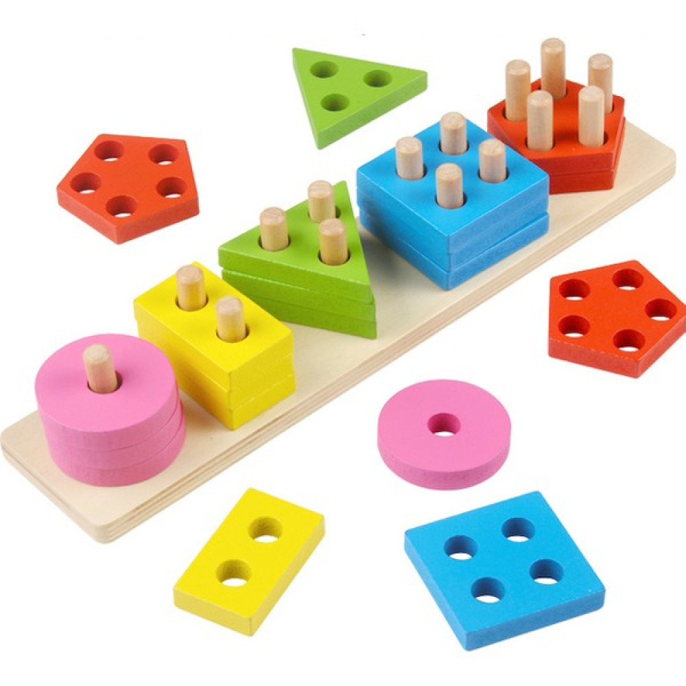 Montessori Ahşap Oyuncak 5'li Set Bebek Oyuncakları Fiyatı