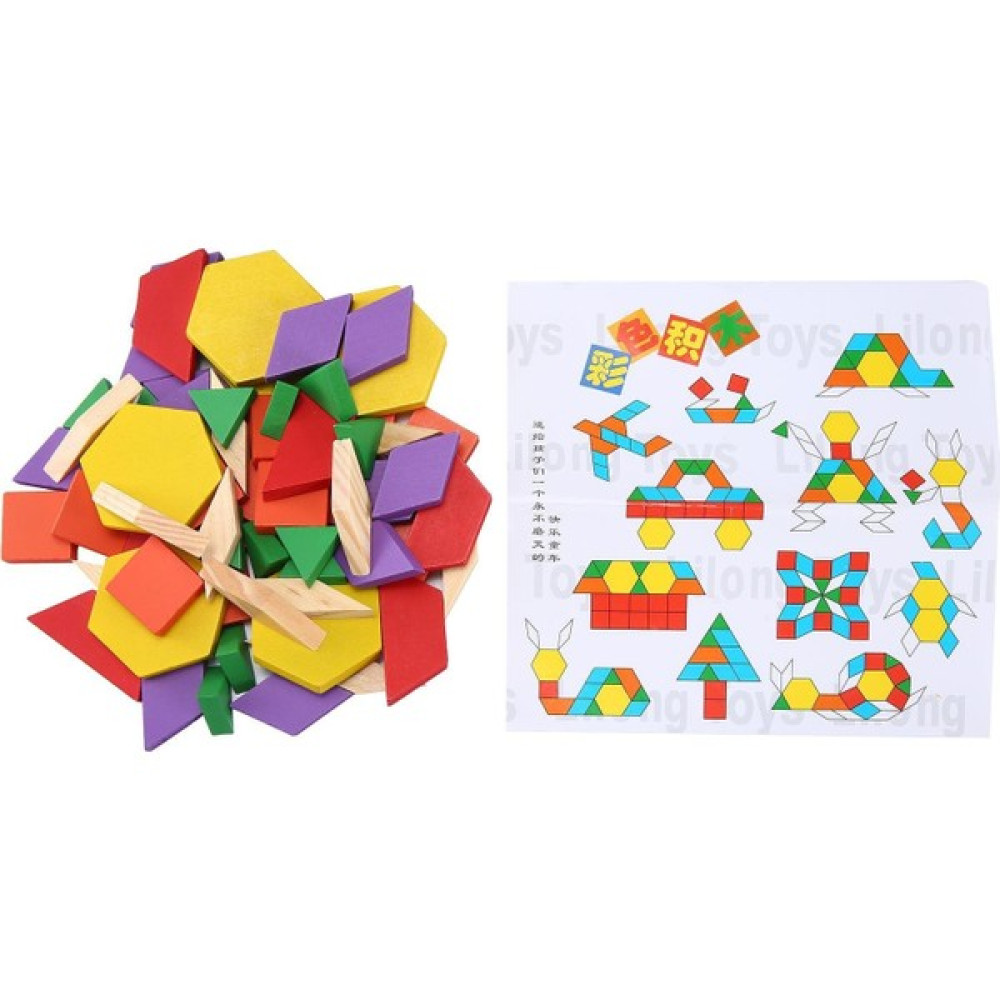Montessori Ahşap Oyuncak 60 Parça Ahşap Tangram Bebek Oyuncakları Fiyatı