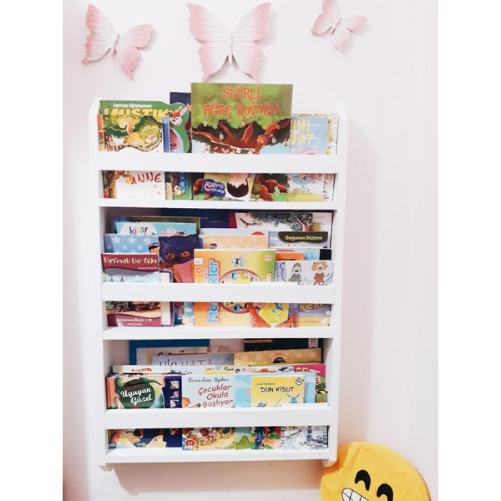Montessori Çocuk Odası Eğitici Duvar Rafı Kitaplık 3 Raflı Kitaplık Fiyatı
