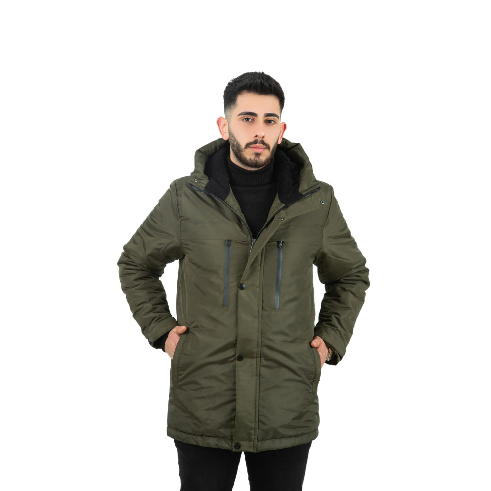 Montland Erkek Haki Içi Polarlı Su Ve Rüzgar Geçirmez Kapüşonlu Kışlık Mont & Kaban & Parka L Beden Bayan Mont Fiyatı