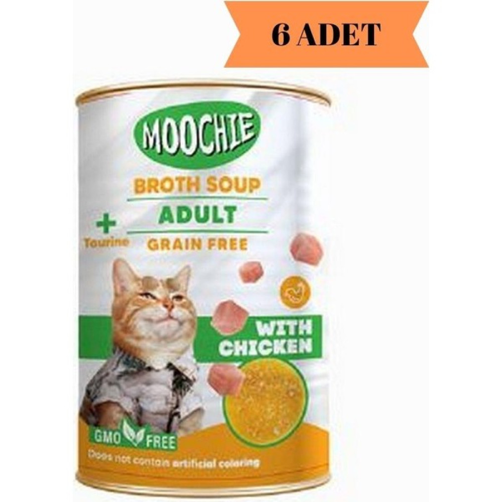Moochie Broths Soup Tavuklu Tahılsız Yetişkin Kedi Çorbası 135ML x 6 Adet Evcil Hayvan Ürünleri Fiyatı