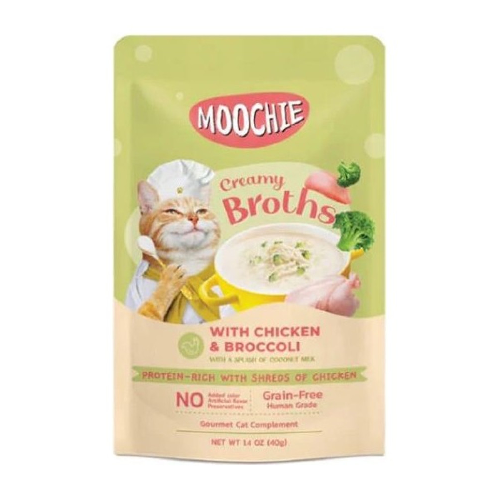 Moochie Tavuklu Brokolili Tahılsız Kedi Çorbası 40GR Evcil Hayvan Ürünleri Fiyatı