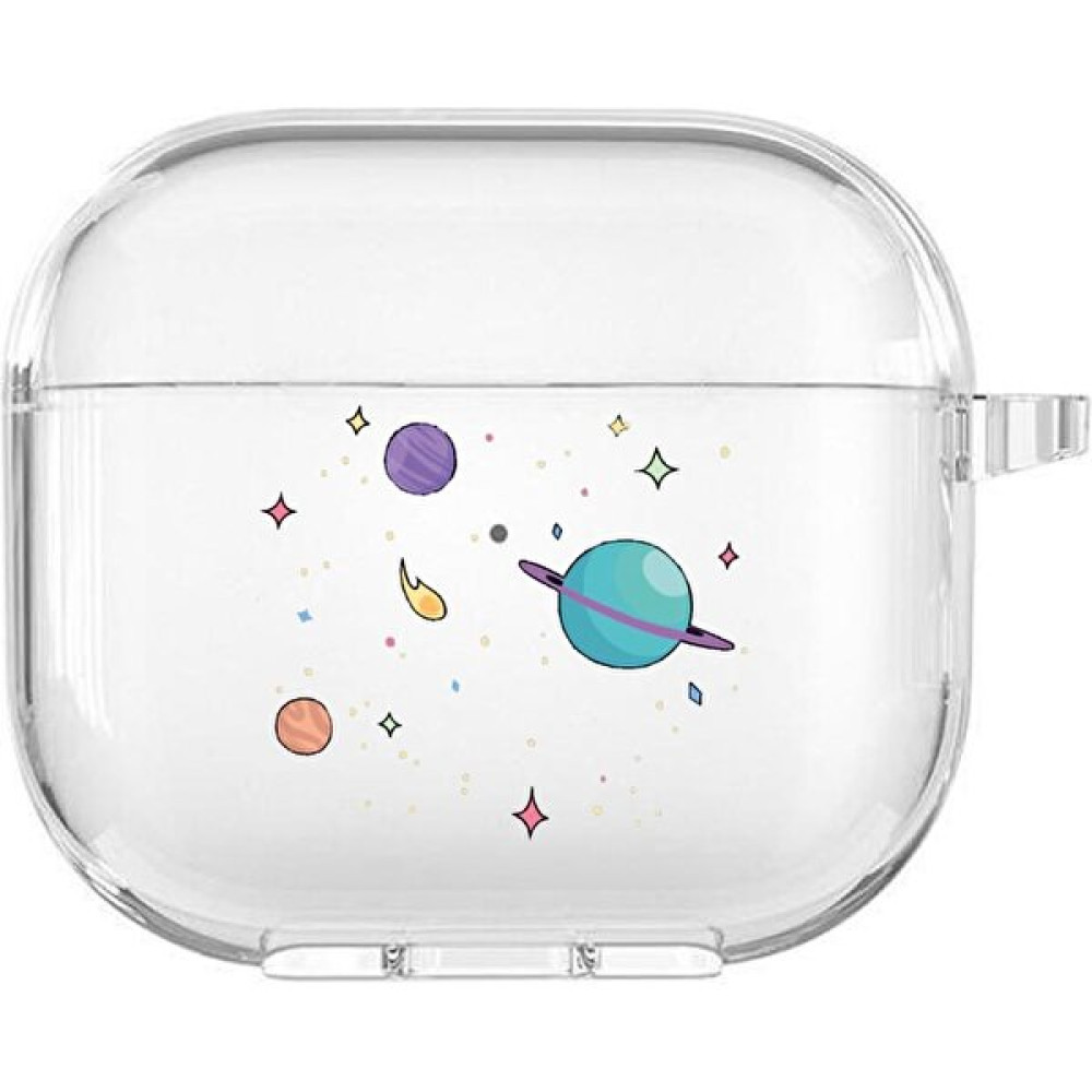 Moodcase Apple Airpods 3. Nesil Uyumlu Gezegenler Desenli Premium Silikonlu Şeffaf Airpods Kılıfı - Renkli Cep Telefonu Aksesuarı Fiyatı