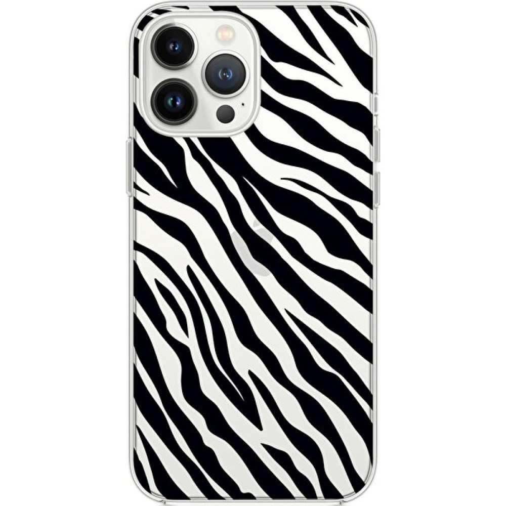 Moodcase iPhone 13 Pro Max Uyumlu Zebra Pattern Premium Silikonlu Şeffaf Kılıf Cep Telefonu Kılıfı Fiyatı