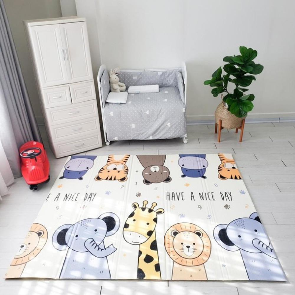 Mooie Baby's Animal World Katlanabilir Oyun Matı Oyun Halısı 180 x 200 x 1,5 cm Oyuncak Fiyatı