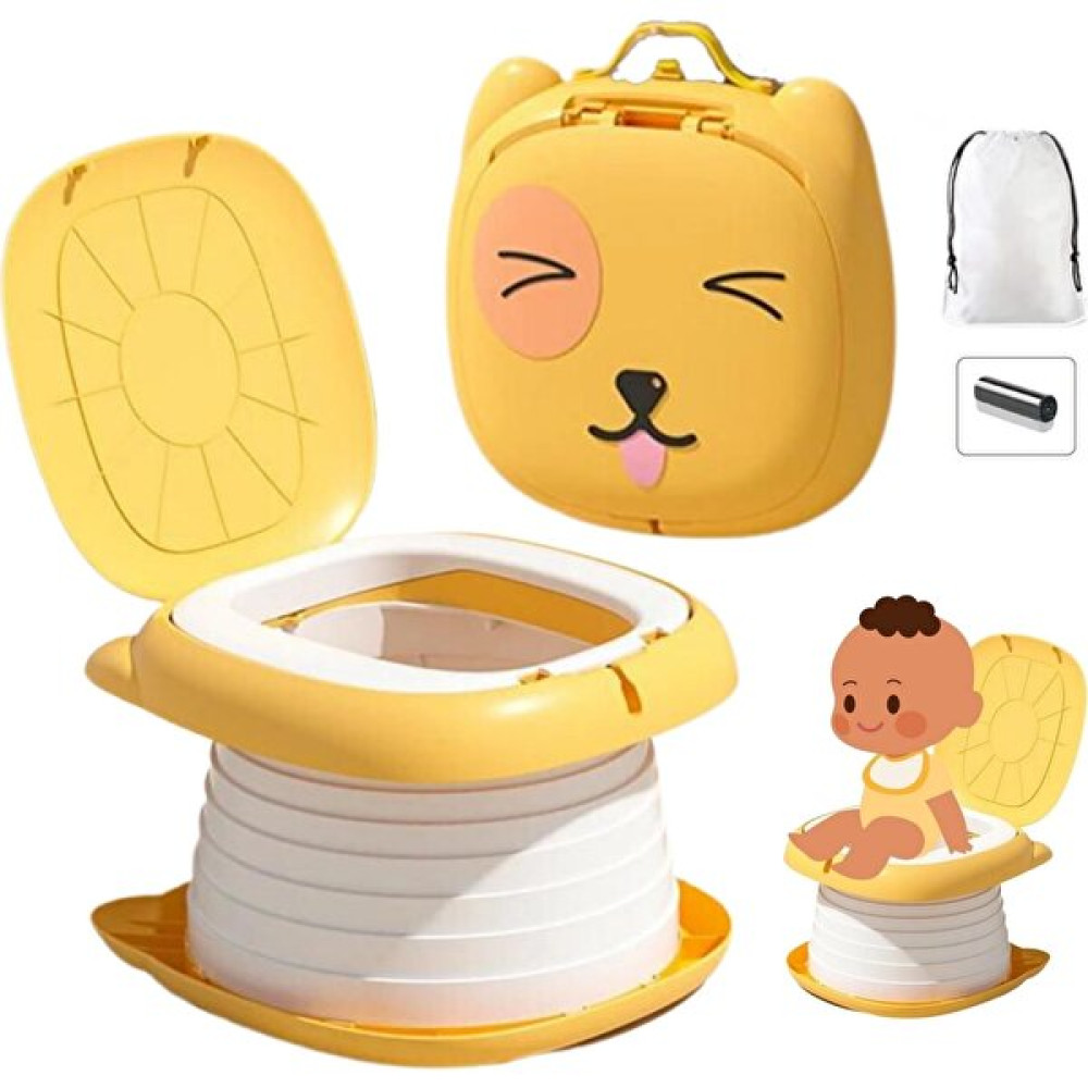 Mooie Baby's Cat Potty Katlanabilir Çocuk Tuvaleti, Çok Fonksiyonlu Taşınabilir Alıştırma Lazımlığı - Sarı Bebek Lazımlık Fiyatı